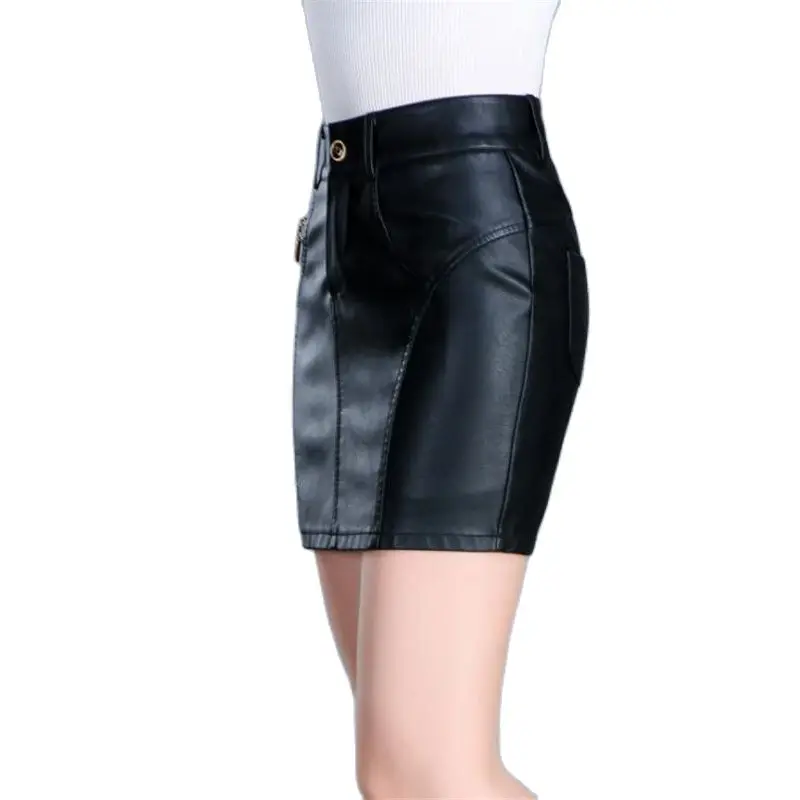 

Hot Sale Woman Spring Leather Skirts Autumn Hot Sale Leather Pencil Skirt Stretch Pu Slim Jupe Above Knee Pu Skinny Falda Skirt