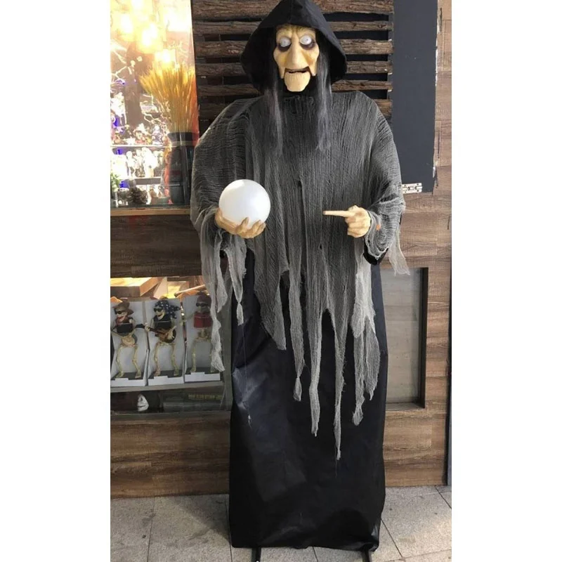 

Halloween horror realistic props electric voice-activated dead witch dummy props decoration haunted house prank props