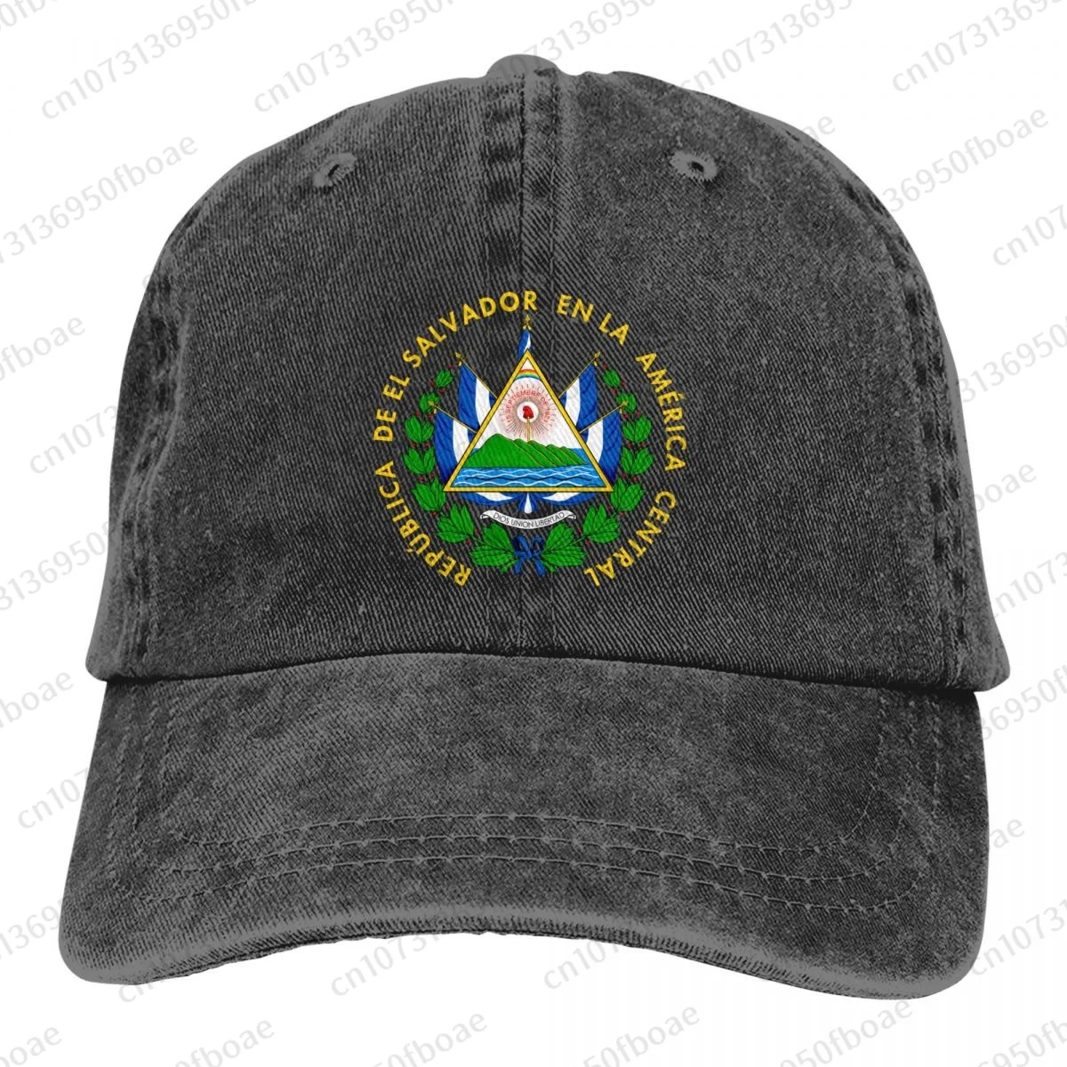 Coat Of Arms Of El Salvador Fashion Unisex Cotton Baseball Cap Outdoor Adult Adjustable Denim Hat