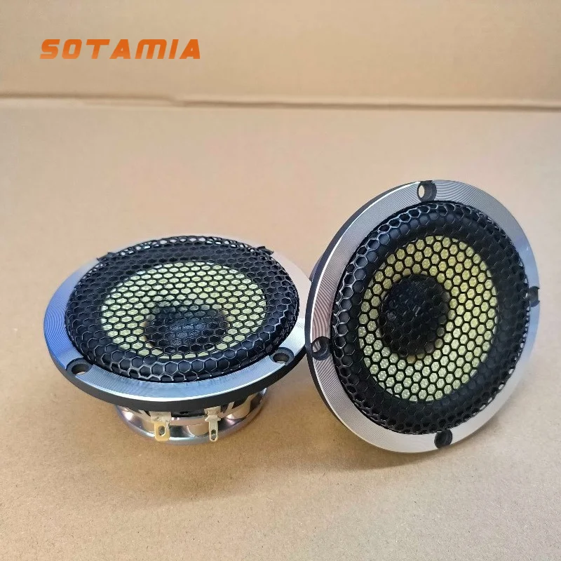 SOTAMIA 2PCS 3.5 Inch Midrange Speaker 4 Ohms 40 Watts Car Three Way Car Audio Modified Center Speaker Bluetooth Sound Box