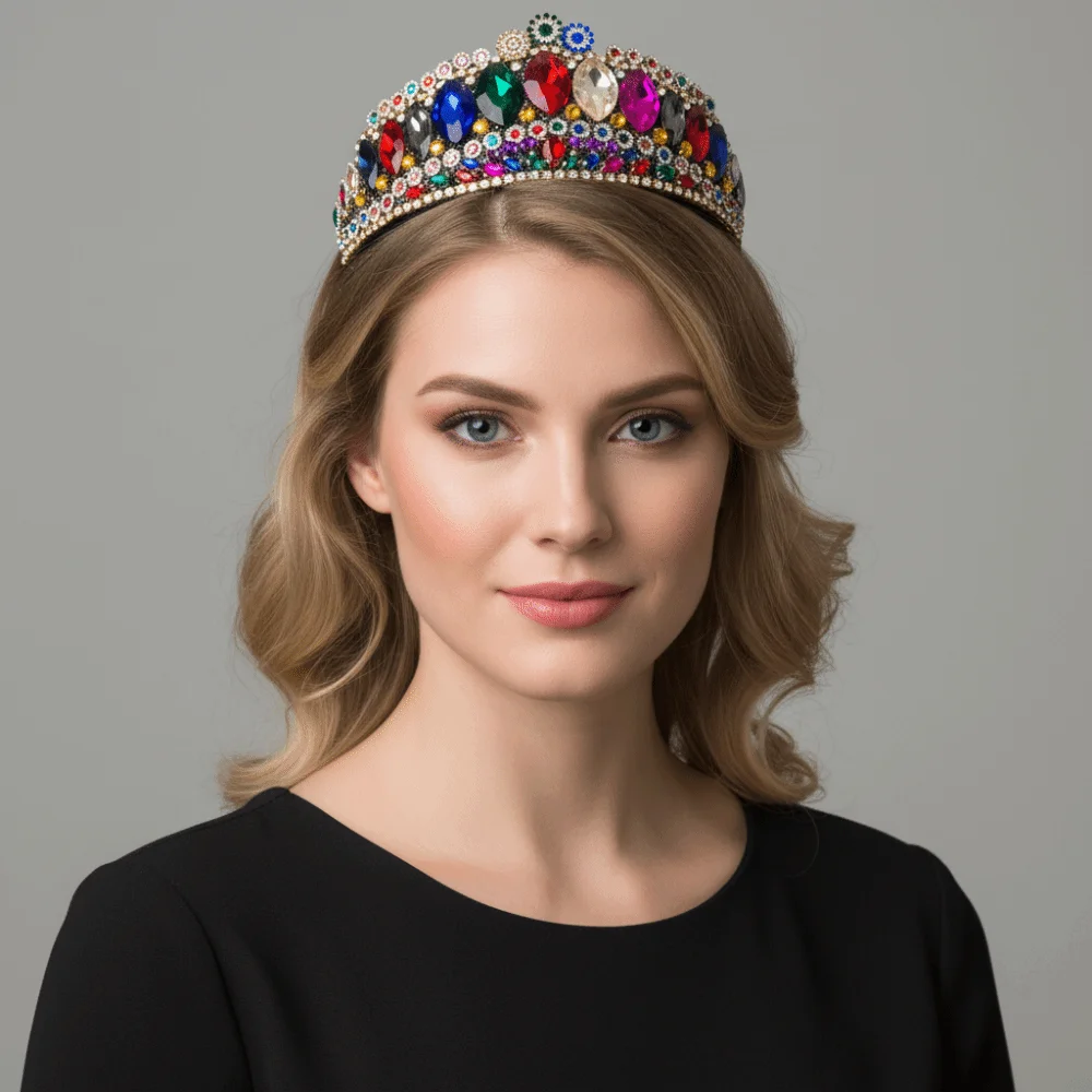 

Элегантные ободки для волос с полным покрытием стразами, нескользящие, суперблестящие, в форме обруча, аксессуары для волос