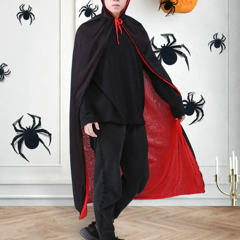 Zwarte Rode Mantel Cape Halloween Kids Volwassen Heks Cape Cape Cape Cape Cape Cape Halloween Party Cosplay Kostuum Mannen Vrouwen Kleding