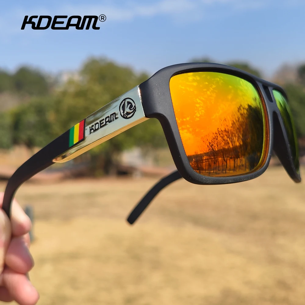 Brand KDEAM 2024 New Neutral Polarized Sunglasses Classic Square Metal Frame Eyewear Men Women Driving Sports Sun Glasses UV400