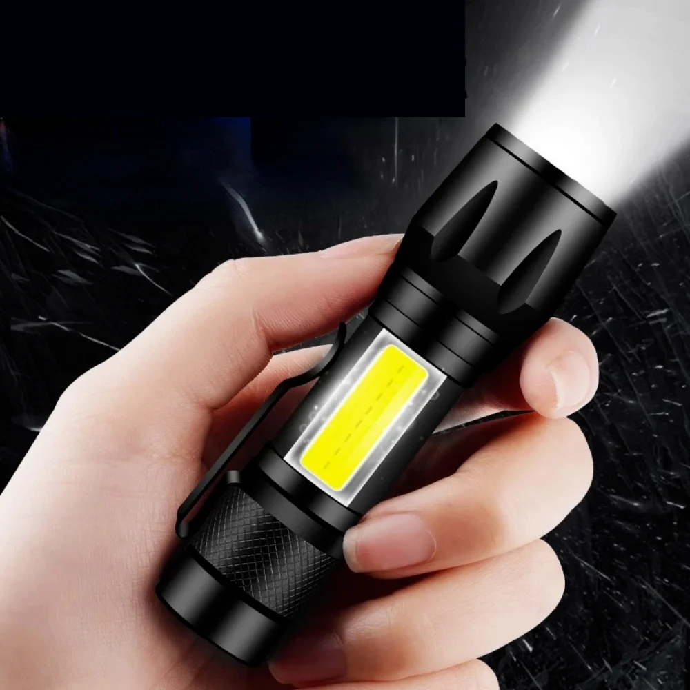 ZK30 Mini High Power Rechargeable LED Flashlight Zoom Torch Outdoor Camping Strong Lamp Lantern Waterproof Tactical Flashlight