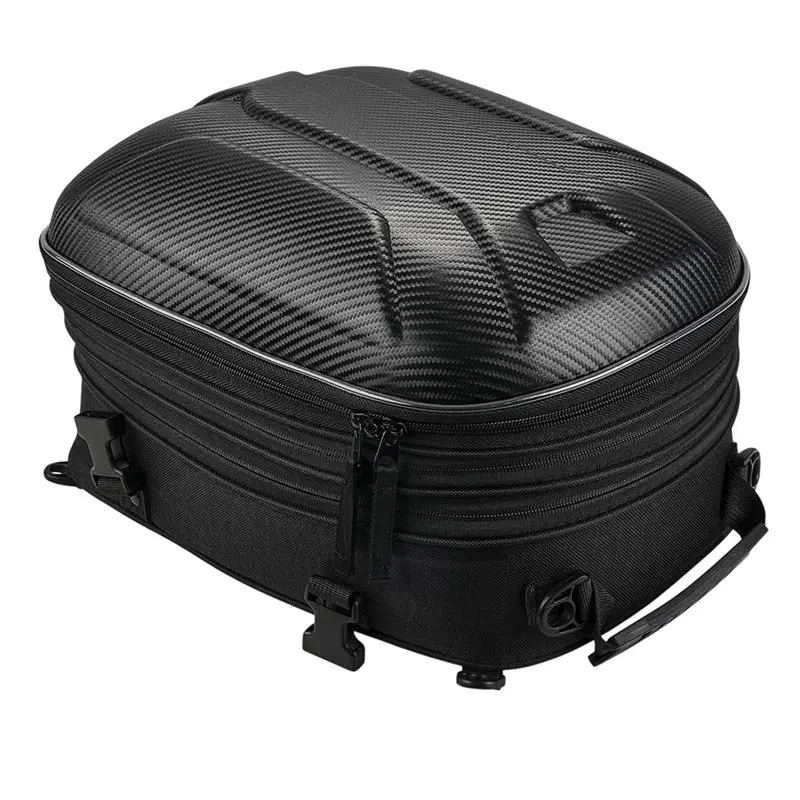 Reliable-EVA Hard-Shell Motorcycle Tail Bag - Expandable Fits Most Motorcycles