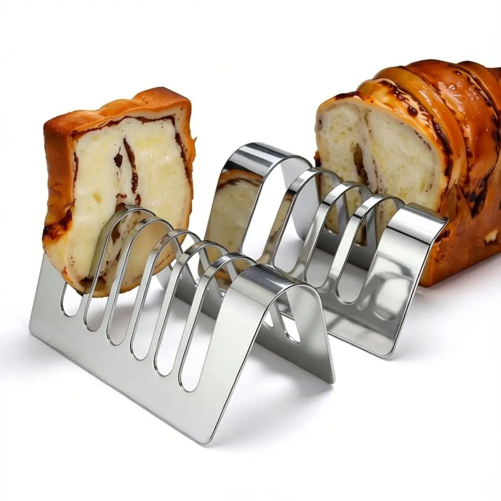 Kitchen Stainless Steel Bread Rack Toast Holder Cooling Stand Metal Organizer Display Shelf For Home Decoration