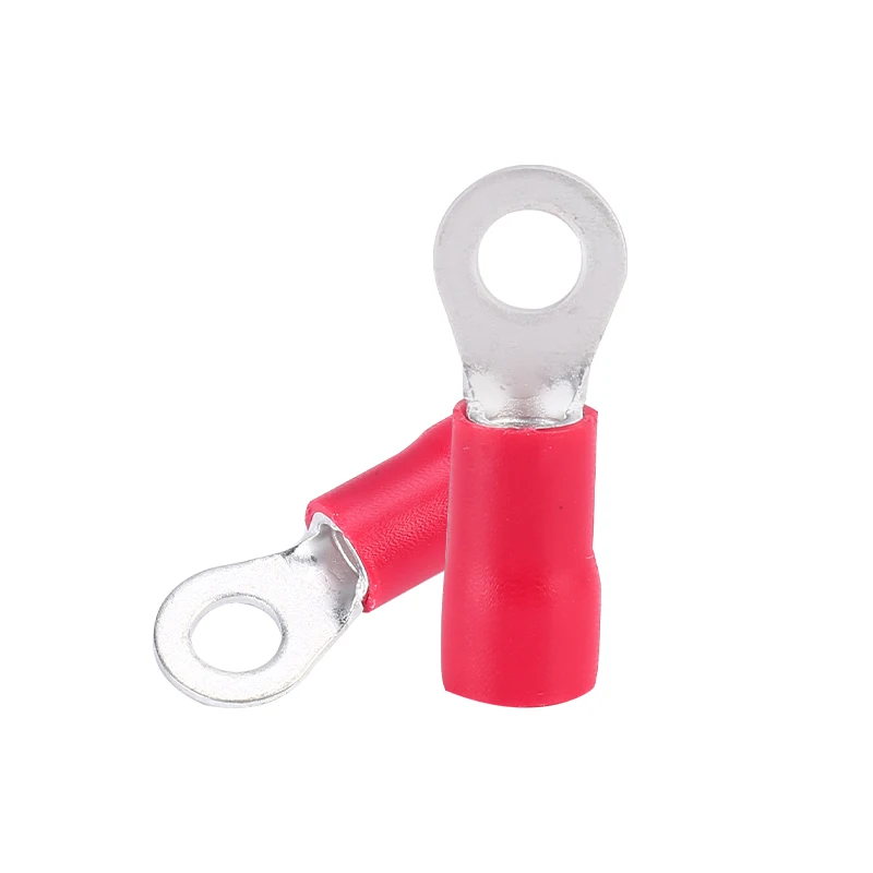 RV1.25/2/3.5/5.5 Insulated Ring Lugs Crimping Terminals Copper tin plating Wire Connector thicken O-shaped cable joint cable lug