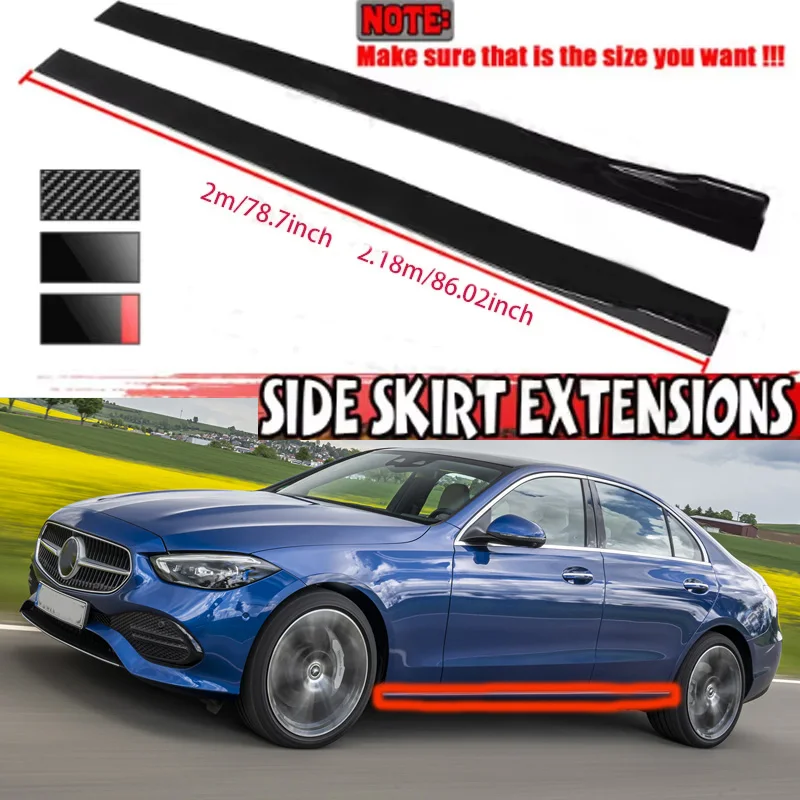 

Universal Side Skirt Extensions Car Side Skirts Winglet Splitters Lip Red Black For BMW For Benz For Honda FOR VW FOR AUDI