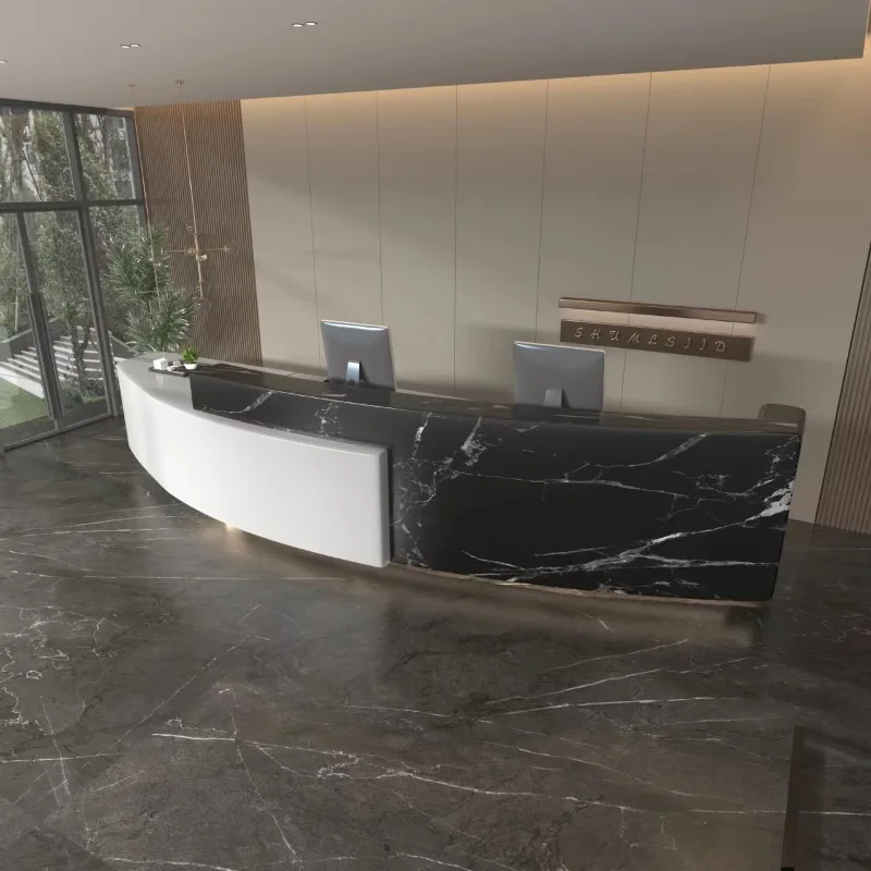 Designer Glamor Reception Desk Events Luxury Organizer Standing Reception Desk Office Salon Recepcion Mostrador Home Furniture