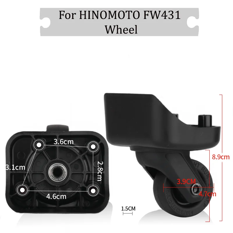 

For HINOMOTO FW431 Universal Wheel Replacement Suitcase Rotating Silent Smooth Convenient Shock Absorbing Accessories Wheels