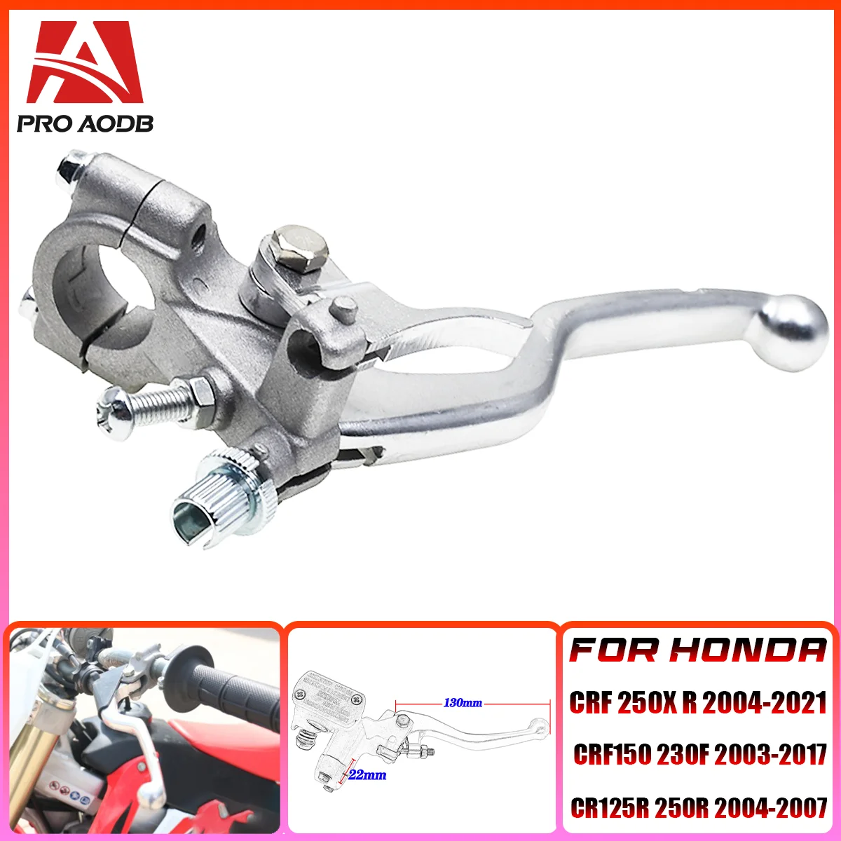 

Motorcycle 22mm Handlebars Brake Master Cylinder Clutch Levers For HONDA CR125R CRF250R CRF250X CRF450X CRF 450R 2005-2020 2021