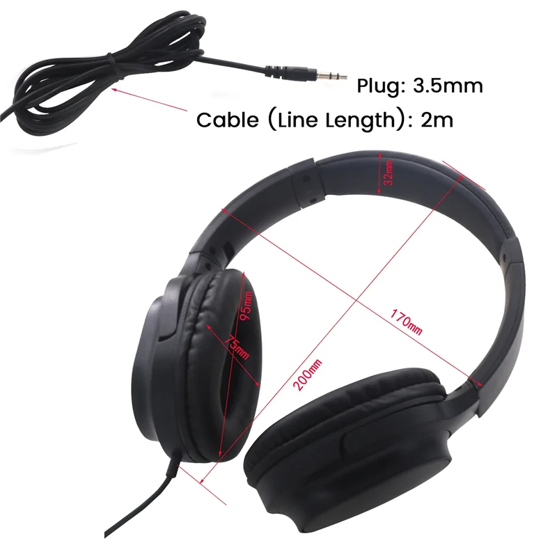 Guitar Headphone Guitar Amplifier Audio Mixer over Ear Headset Retractable Foldable Wired Stereo Headphone