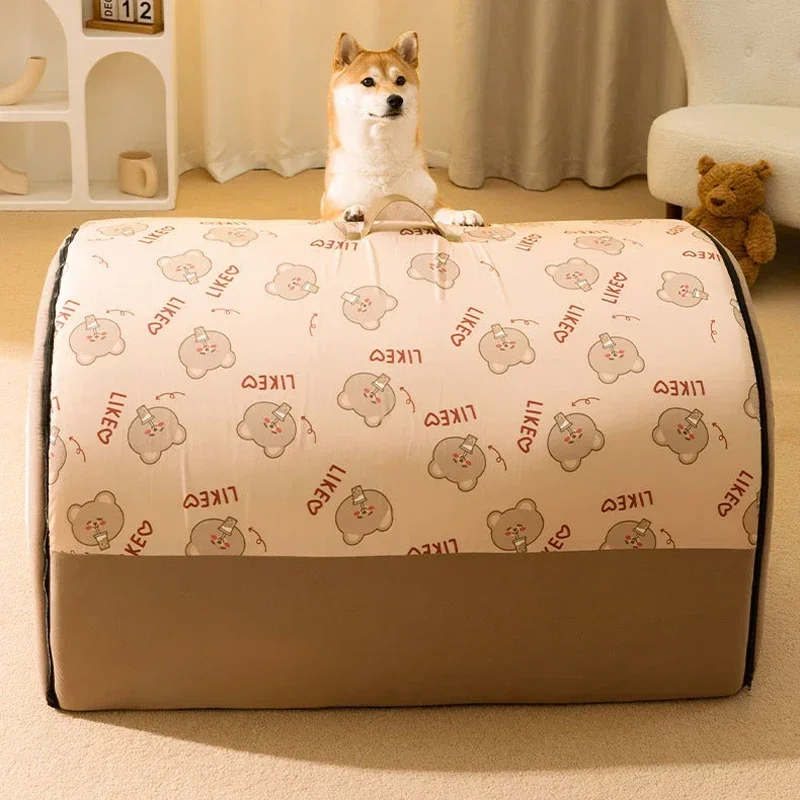 Big Dog Kennel Warm Winter Dog House Mat Detachable Washable Dogs Bed Nest Deep Sleep Tent for Medium Large Dogs House Supplies