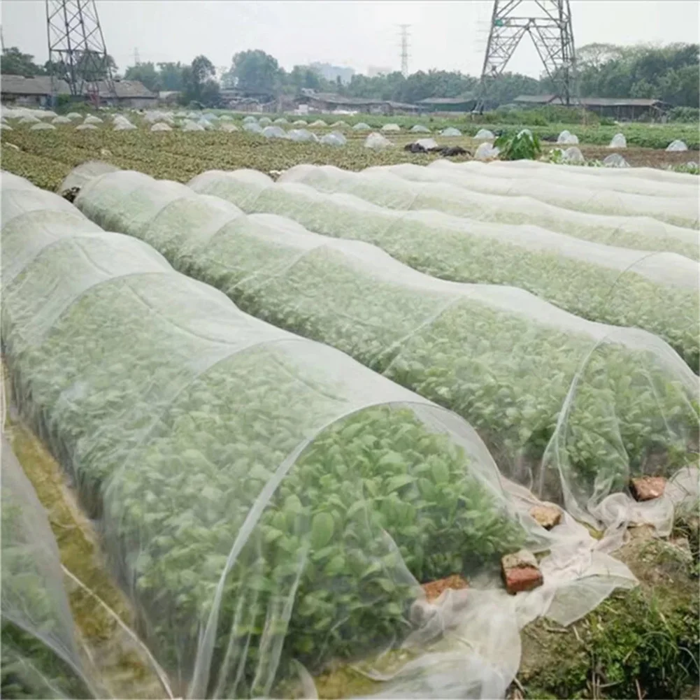2 Pack 8x32Ft Row Cover Mesh Netting Insect Pest Barrier Bird Netting Protection Net for Protect Your Plant Fruits Flower