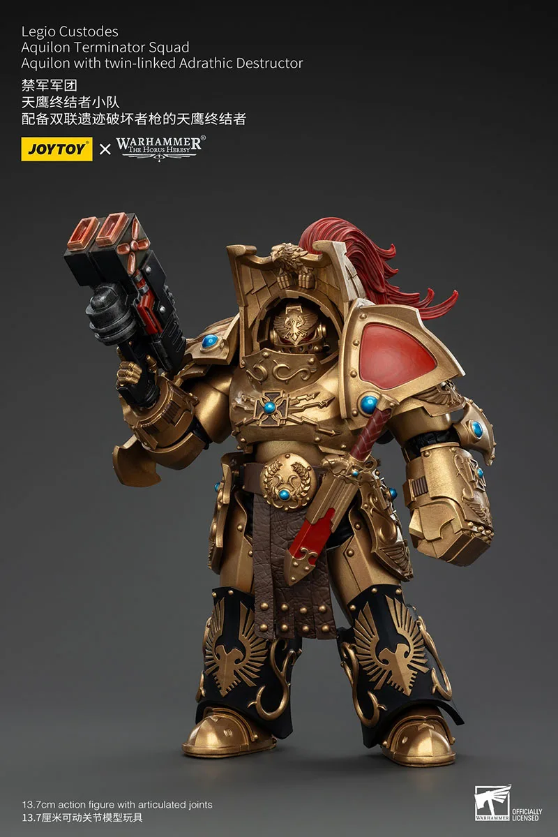 JOYTOY Warhammer 30K 1/18 Legio Custodes Aquilon 터미네이터 스쿼드 Aquilon 액션 피규어 미니 군인 입상 모델 장난감