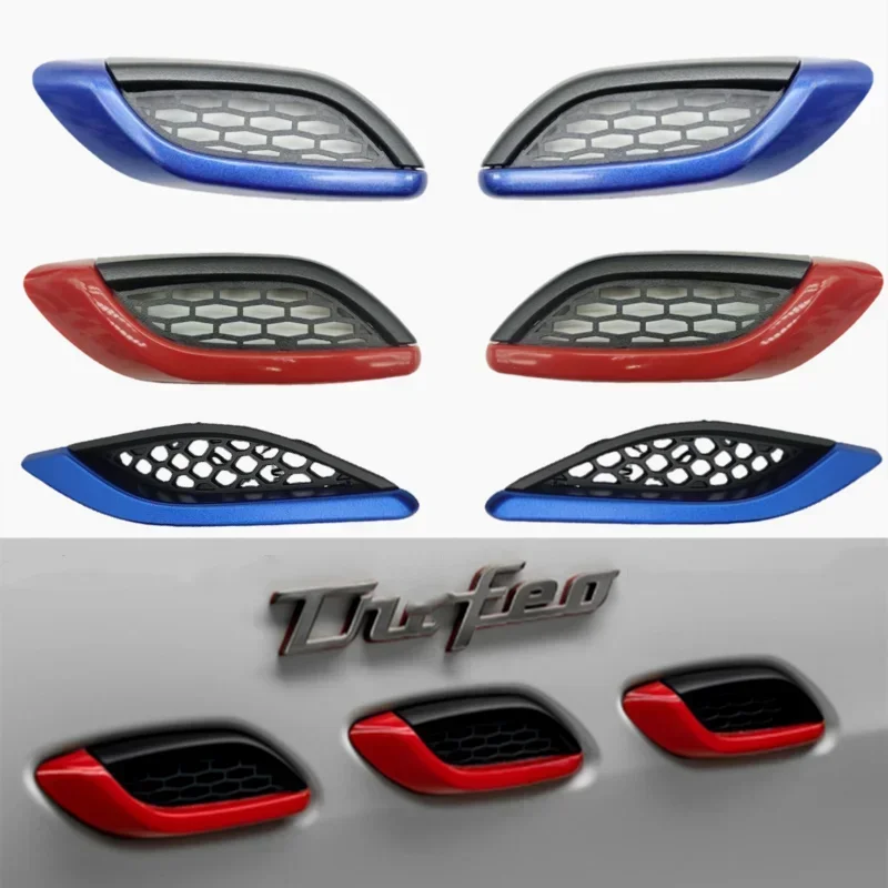 

1PC Front Side Exterior Body Fender Air Inlet Grille Trim Red Blue Silver For Maserati Ghibli Levante Quattroporte GT 14-22