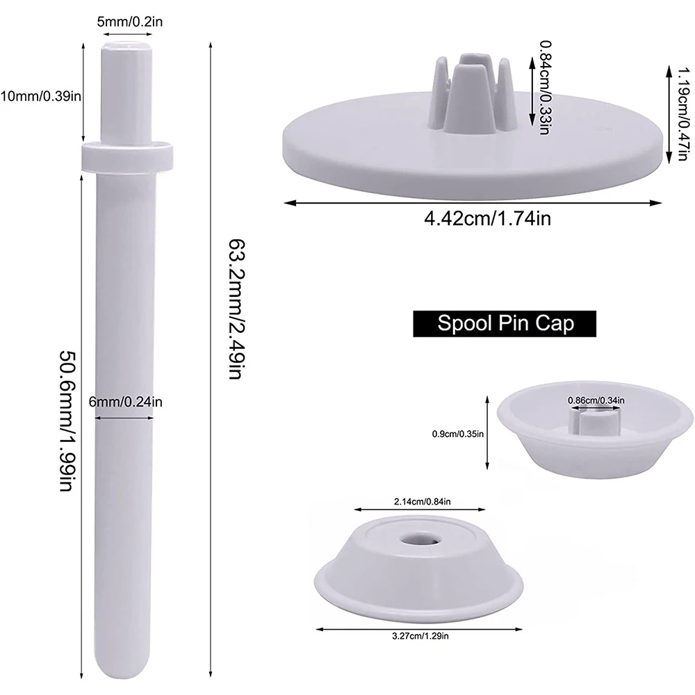 3 PCS Spool Pin Cap Set For Janome, Elna, Babylock, Kenmore, Bernette, Juki, Pfaff, Singer, Viking,Sewing Machine Accessories