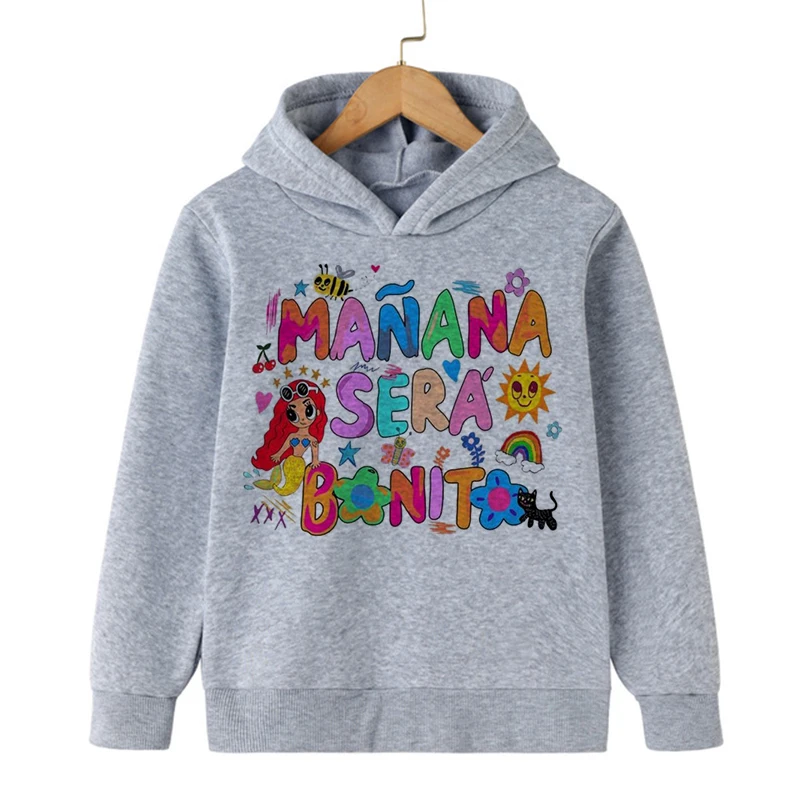 Hip Hop Manana Sera Bonito Karol G Bichot Kid Hoodies Children Sweatshirts Kids Clothes Hoodie Boys Girls Baby Tops Sweatshirt