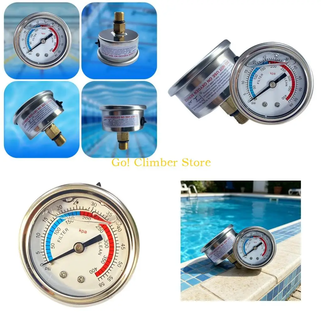 Q84C Pool Filter Pressure Gauge Pressure Gauge Meter Designs For Accurate Monitoring And Resistant Performances