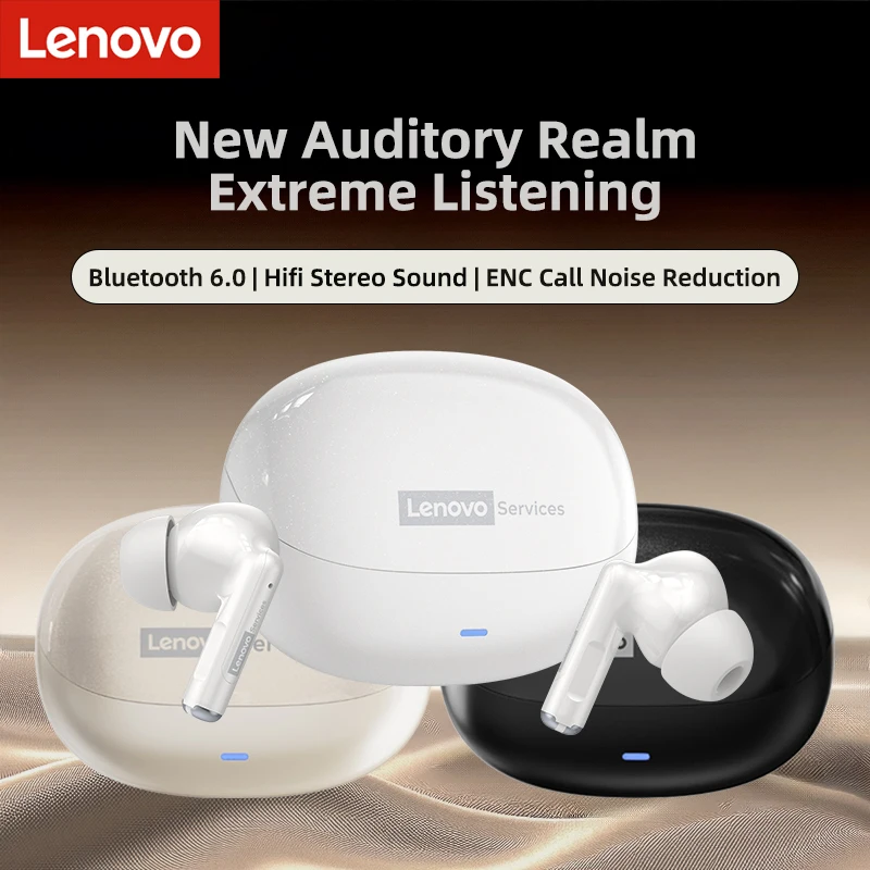

Lenovo LE257 Headphones Wireless Bluetooth 6.0 Hifi Sound ENC Call Noise Reduction Earphone Game Sports Headset With Mic Earbuds