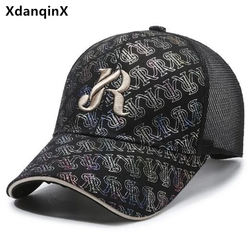 New Summer Women's Hats Mesh Breathable Baseball Cap Camping Fishing Caps For Men Hardtop Embroidery Travel Hat Snapback Cap