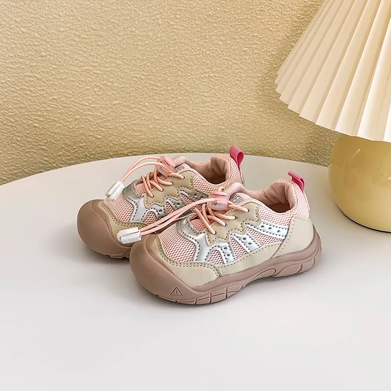 Baby Girls Shoes Kids Casual Sneakers Running Sports Tennis Shoe Toddlers Girls First Walkers Shoes with Steel Toe Caps Outdoors