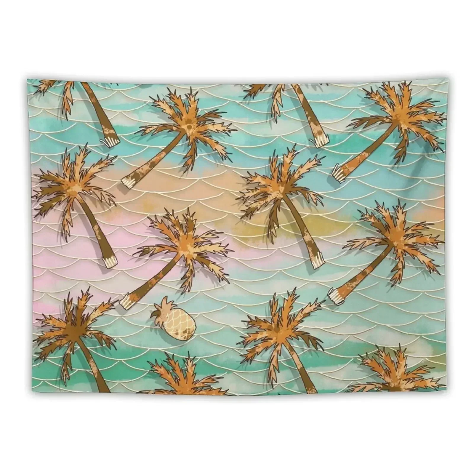 

Pastel Palms Tapestry For Bedroom Room Decor Korean Style Tapestry