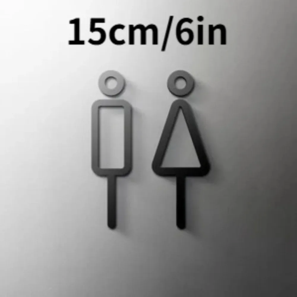 3D Acrylic Bathroom Sign Self-Adhesive Waterproof Door Decal Plaque Sticker Decor，Restroom Salon Restaurant Hotel Office Shop