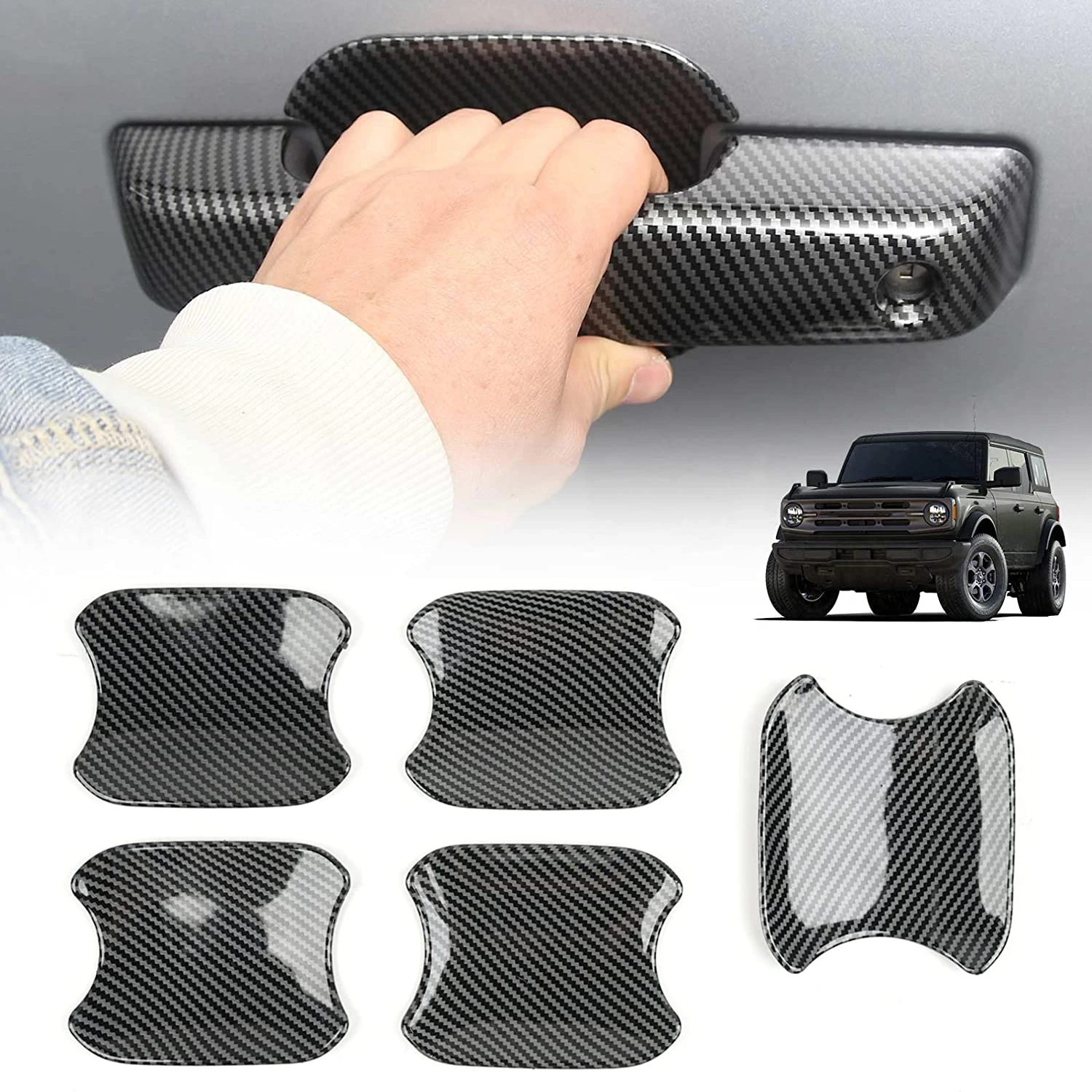 

Car Door Bowl Handle Panel Cover Anti Scratch Protector Trim For Ford Bronco 2021+