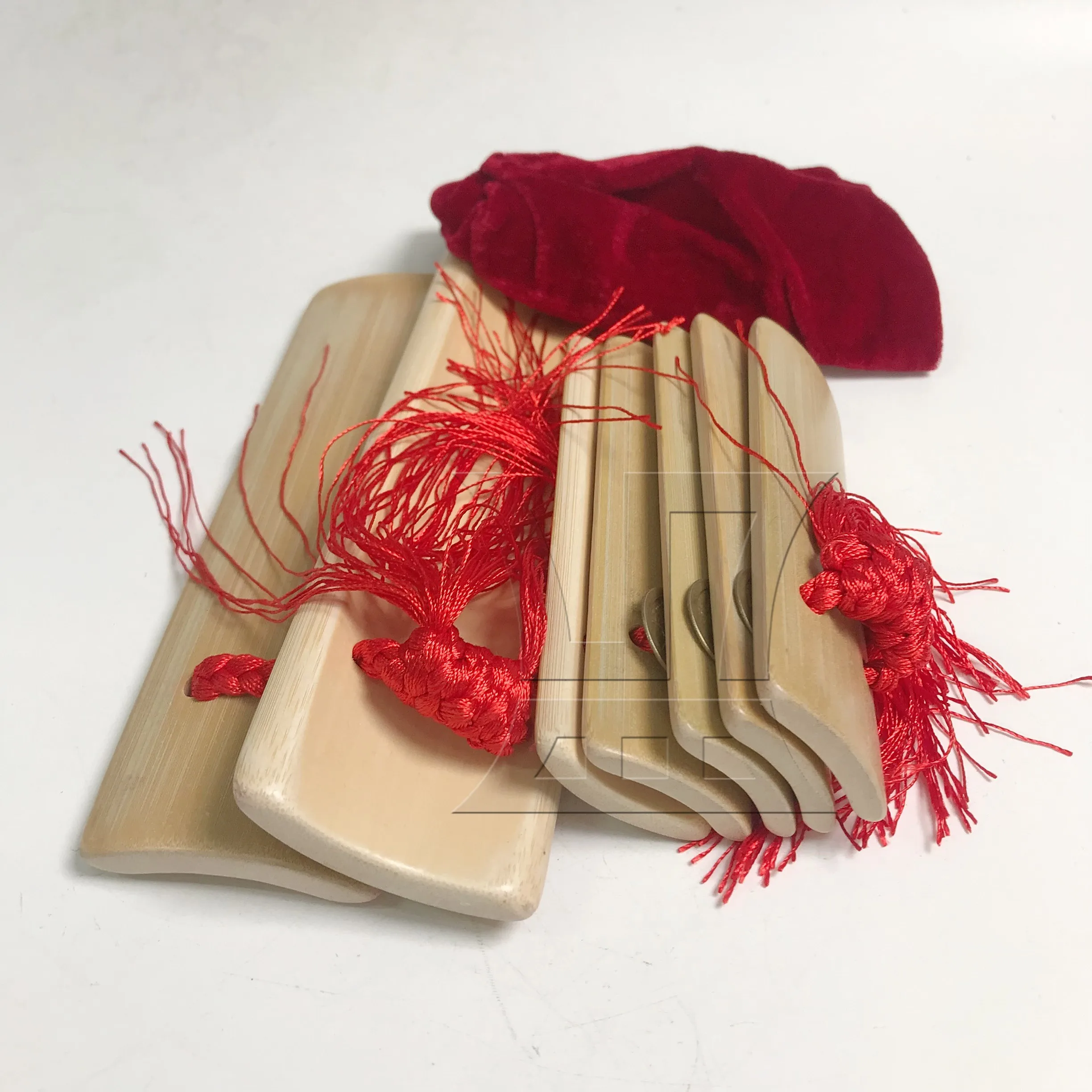 

YIBUY 7 Pieces Professional China Kuaiban Allegro 7.48"x2.56" 4.84"x1.69" with Bag