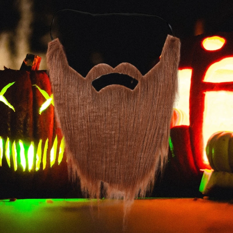 634C Barbas Falsas Fantasia Barba Velho Bigodes Traje Halloween Barbas Engraçadas