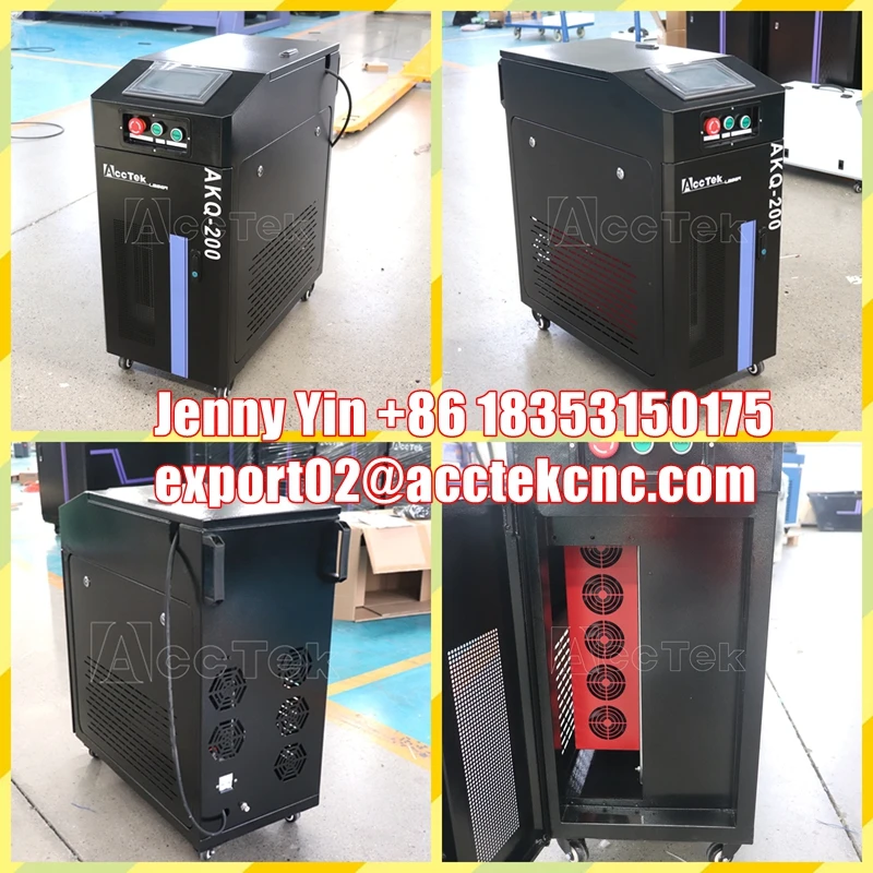ACCTEK ミニモパレーザー洗浄機 金属錆び塗料腐食除去 200w 300w 500w 1000w パルスレーザー洗浄機 木材・石材用