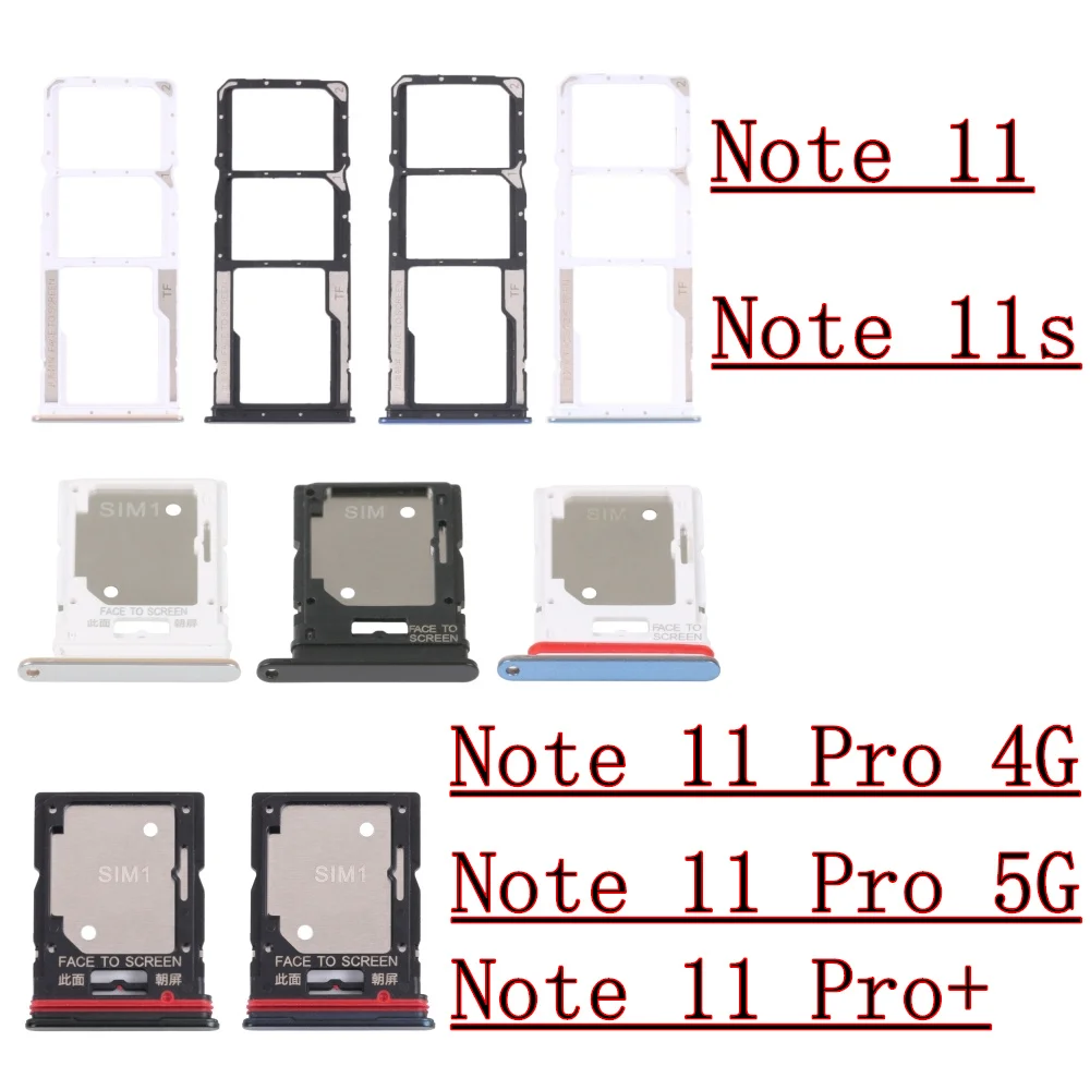 Lecteur de plateau de carte Sim à double puce pour Xiaomi Redmi Note 11 Pro 4G 11Pro + 5G, support de carte Micro SD, emplacement pour carte SIM pour Redmi Note 11S