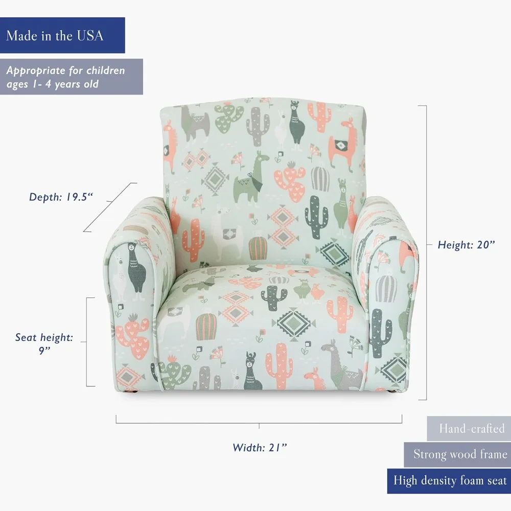 كرسي بذراعين مخصص للأطفال الصغار، كرسي هزاز منجد للأطفال مع تخصيص، كرسي أطفال مع اسم شخصي، مريح