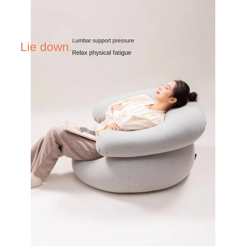 Lazy Sofa Bean Bag with Removable Cover - Multi-functional U-Shaped Cushion for Living Room Couch and Bed