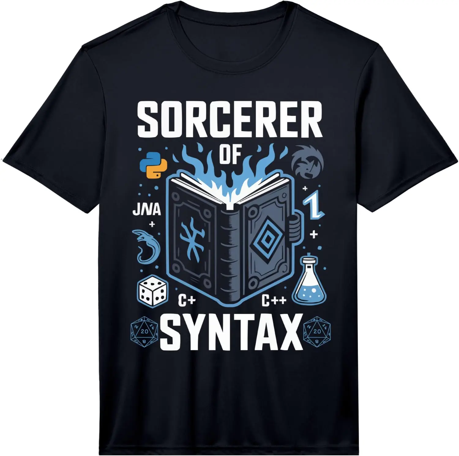 Mens RPG Master D20 Role Playing Board Game Funny Gaming Performance T-Shirt 100% Cotton Trendy Y2K Short-Sleeve Tee – Soft,