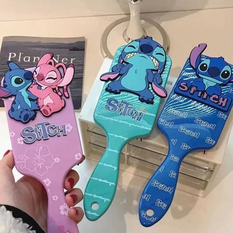 Miniso Disney serie de animación Lilo & Stitch, peine de masaje de cojín de aire periférico de dibujos animados para niños y niñas, peine para estudiantes