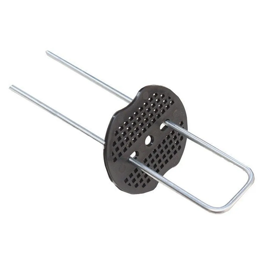 

40pcs Black 6.8cmx6.5cm Gardening Nails Landscape Fabric Staples Gasket for Tent Stakes Grass Pad Garden Stake Weed Barrier