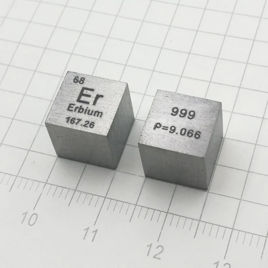 Free Shipping High Purity 99.9 Pure Erbium Er Carved Element Periodic Table 10mm Cube