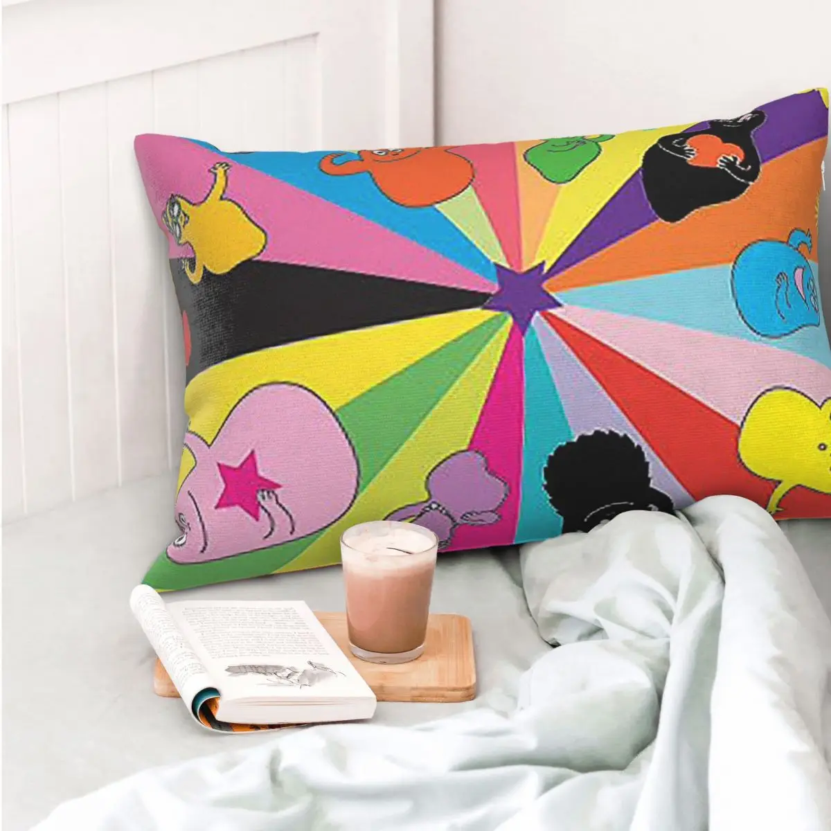 Barbapapa Cartoon Rectangle Pillowcase Cushion Cover Decorative Bedroom Bed Home Comfort Throw Pillow