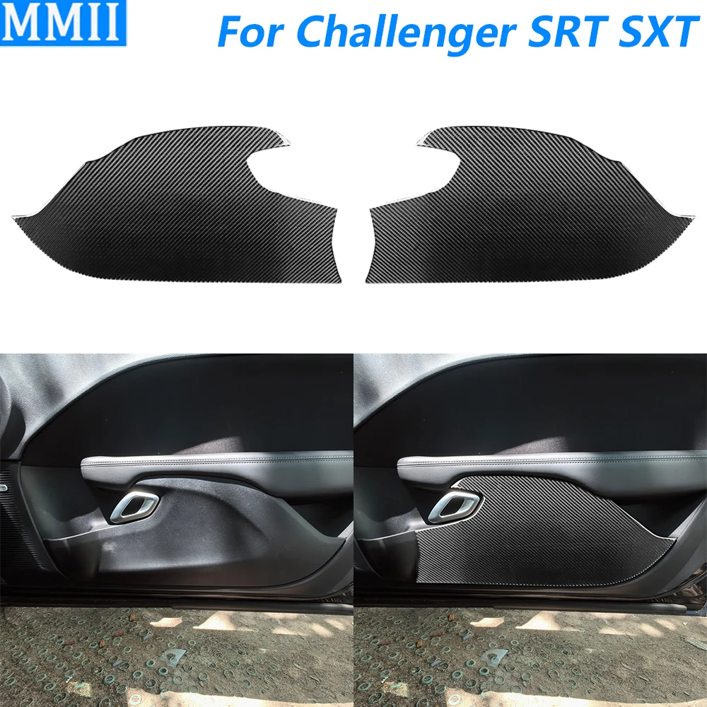 

Для Dodge Challenger SRT SXT 2015-2025 дверь из углеродного волокна, защита от ударов, грязи, защитная панель, наклейка на автомобильные аксессуары