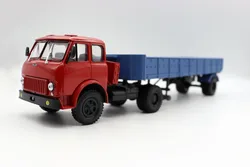 NEW 1:43 Scale 1963 MAZ-504 with semi-trailer MAZ-9380 USSR Long Truck Diecat Alloy Toy Model For collection gift