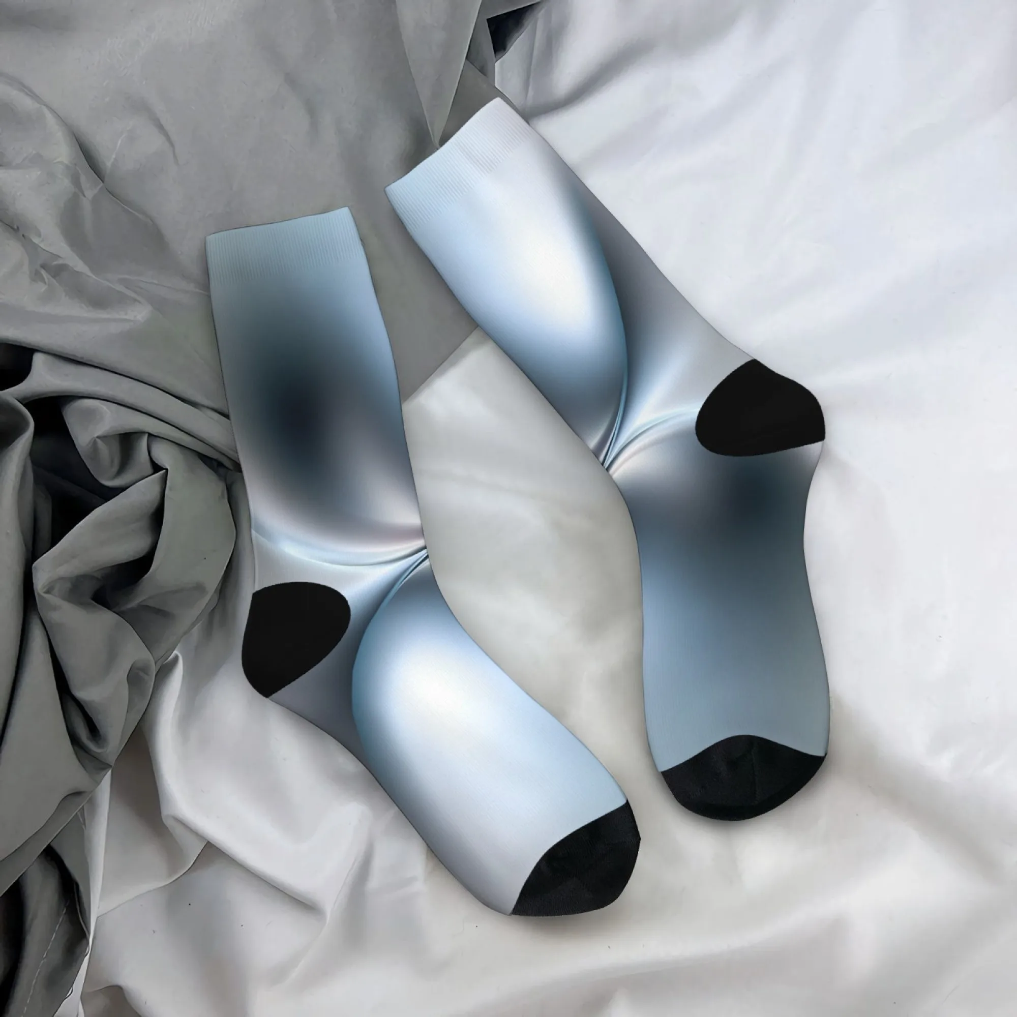 

Новинка, носки Happy с рисунком жидкого металла, носки в стиле хип-хоп Crazy Street, удобные теплые трендовые носки унисекс, вечерние карнавальные носки, подарок