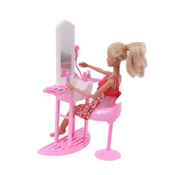 Leuke 7 Items/Lot Miniatuur Poppenhuis Haar Wasmachine Kinderen Speelgoed Stoel Ding Voor 30 cm Pop DIY Meisjes Kinderen spel Aanwezig