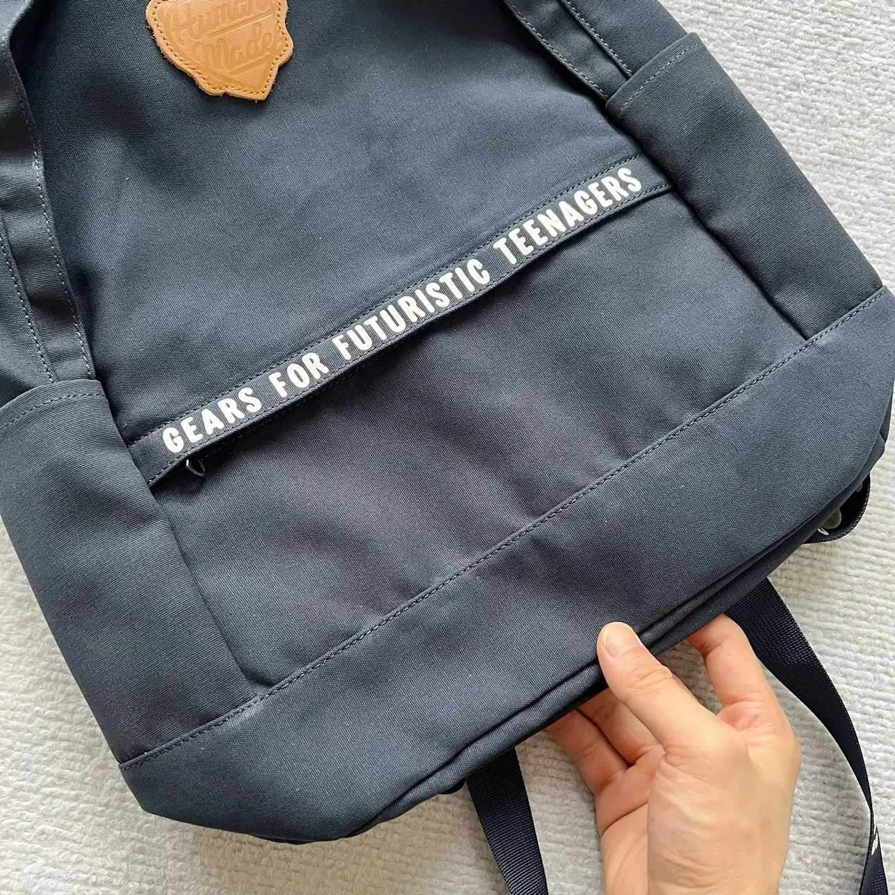 حقيبة ظهر قماشية متعددة الاستخدامات بشعار HUMAN Love Cowhide للرجال والنساء