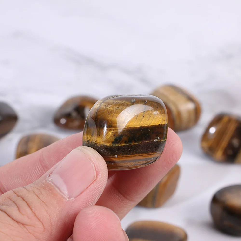 Natural Tiger's Eye Healing Crystals Stone Tumbled Stone Polished Irregular Chakra Reiki Rock Vase Filler Home Decoration Gift