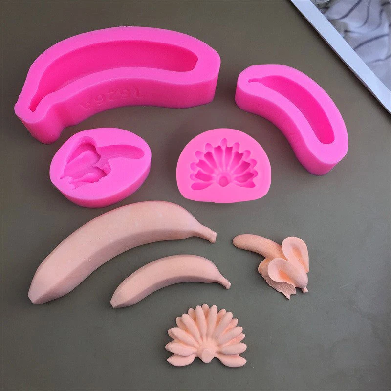 2026 NEW 3D Food Grade Banana Silicone Mold for Candle & Soap Making, DIY Craft Mold for Baking Decoration and Plaster Casting
