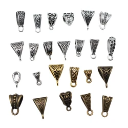 20 piezas hebilla colgante triangular, conectores de fianzas de cuentas para hacer joyería DIY, accesorios de joyería