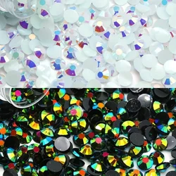 Resina Jelly strass White Jet Black AB 4mm-2500pcs strass Flatback Non Hotfix per la decorazione dell'indumento di Nail Art fai da te