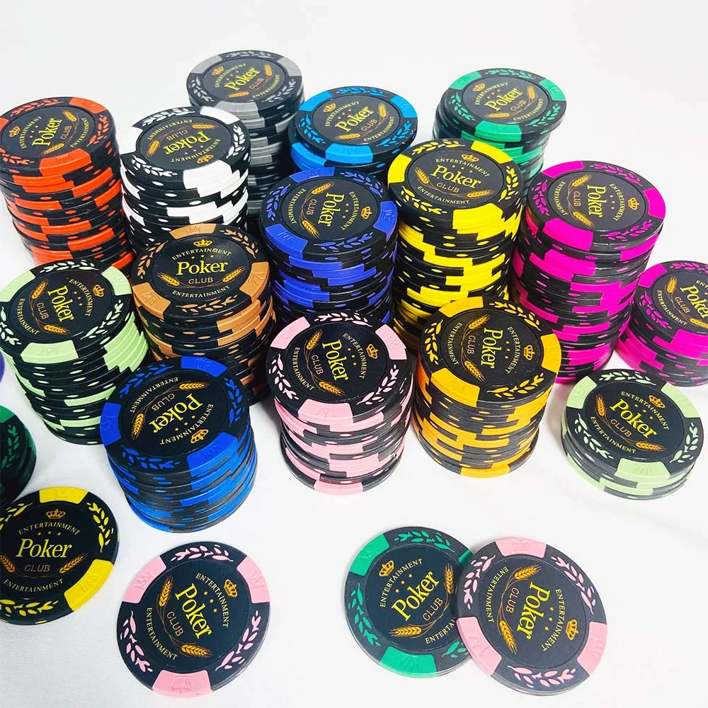 10PCS Clay Poker Chips No Face Value Texas Hold\'em Poker Chip Coins Multi-coloured Gaming Entertainment Coins Bonus Scoreboards